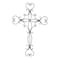 Black Metal Scroll Cross Wall Decor 19" x 0" x 29"